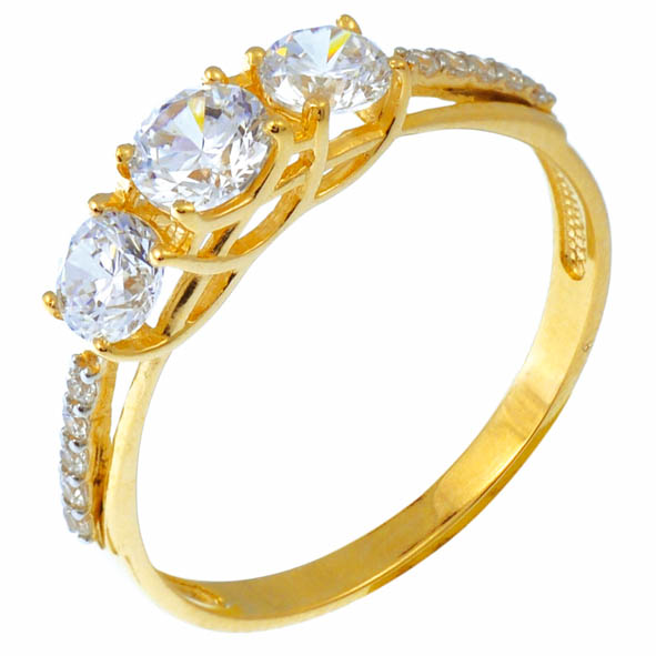 Ювелирное изделие - Кольцо из красного золота с фианитами в магазине Best-Gold 052536