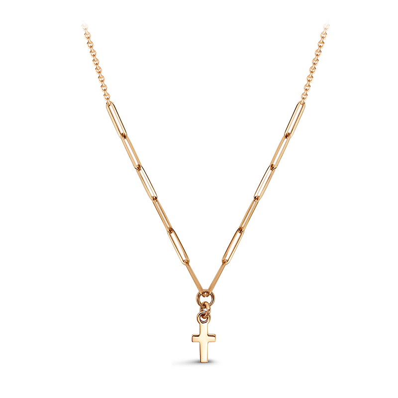 Ювелирное изделие - Колье из красного золота с фианитом в магазине Best-Gold 033093