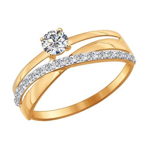 Ювелирное изделие - Кольцо из красного золота с фианитами в магазине Best-Gold 098443