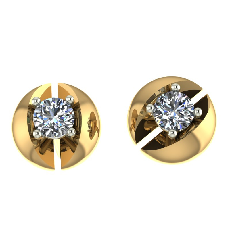 Ювелирное изделие - Серьги из красного золота с фианитами в магазине Best-Gold 033857