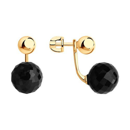 Ювелирное изделие - Серьги из красного золота с агатами в магазине Best-Gold 061406