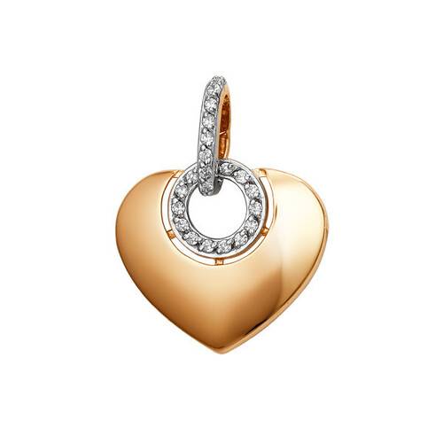 Ювелирное изделие - Подвеска из жёлтого золота с фианитами в магазине Best-Gold 045524