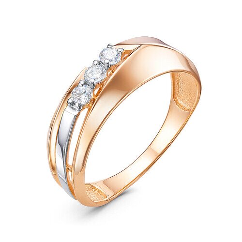 Ювелирное изделие - Кольцо из красного золота с фианитами в магазине Best-Gold 029853