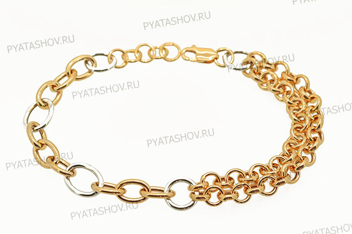 Ювелирное изделие - Браслет из комбинированного золота в магазине Best-Gold 123255