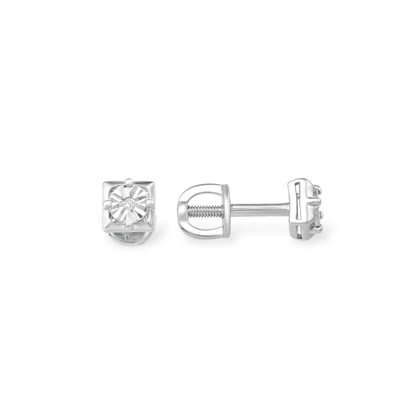 Ювелирное изделие - Серьги из серебра с бриллиантами в магазине Best-Gold 153533