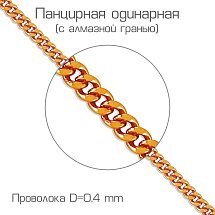 Ювелирное изделие - Цепь из красного золота плетение Панцирное в магазине Best-Gold 124127