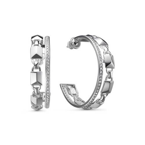 Ювелирное изделие - Серьги из серебра с фианитами в магазине Best-Gold 102836