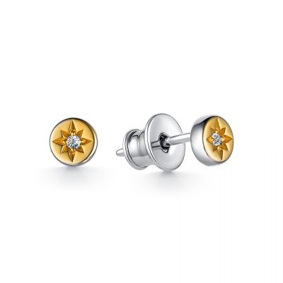 Ювелирное изделие - Серьги из серебра с фианитами в магазине Best-Gold 099859