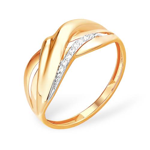 Ювелирное изделие - Кольцо из красного золота с фианитами в магазине Best-Gold 150439